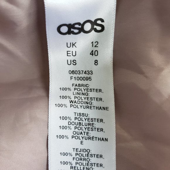 Asos Faux Suede Pink Biker Jacket Size 6 - Picture 7 of 8